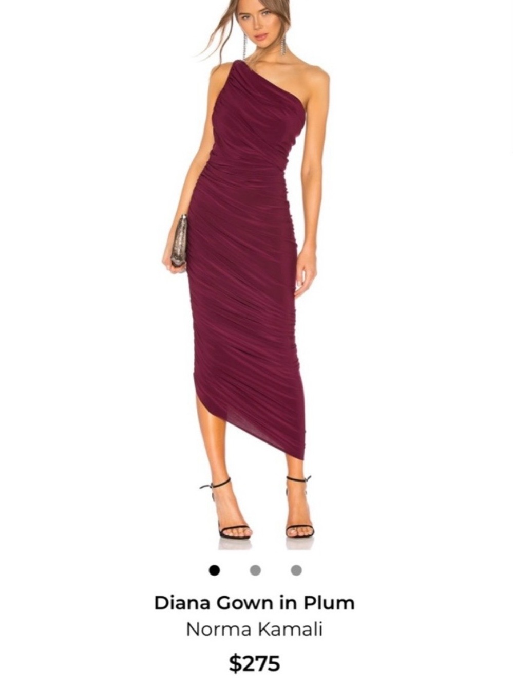 Norma Kamali Diana Gown in Plum